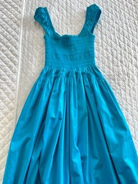 La Ligne Turquoise Smocked Dress